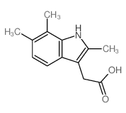 1H-Indole-3-aceticacid, 2,6,7-trimethyl- Structure