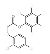 (2,3,4,5,6-pentachlorophenyl) 2-(2,4-dichlorophenoxy)acetate Structure