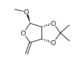 Methyl-1 desoxy-5 O-isopropylidene-2,3 β-D-erythro-pent-4-enofuranoside结构式