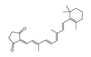 2-[(2Z,4Z,6Z,8Z)-3,7-dimethyl-9-(2,6,6-trimethylcyclohexen-1-yl)nona-2,4,6,8-tetraenylidene]cyclopentane-1,3-dione结构式