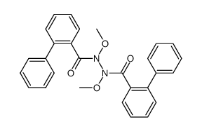 NN'-bis(biphenyl-2-carbonyl)-NN'-dimethoxyhydrazine Structure
