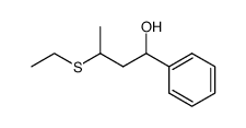 ethyl 3-hydroxy-1-methyl-3-phenylpropyl sulphide结构式