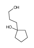 1-(3-hydroxypropyl)cyclopentan-1-ol结构式