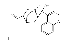 (R)-(5-ethenyl-1-methyl-1-azoniabicyclo[2.2.2]octan-2-yl)-quinolin-4-ylmethanol,iodide结构式