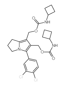 Carbamic acid, cyclobutyl-, [5-(3,4-dichlorophenyl)-2, 3-dihydro-1H-pyrrolizine-6,7-diyl]bis(methylene) ester结构式