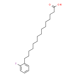 omega-(2-iodophenyl)pentadecanoic acid结构式