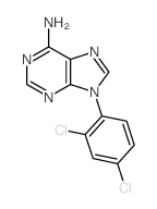 9-(2,4-dichlorophenyl)purin-6-amine结构式