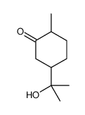 5-(2-hydroxypropan-2-yl)-2-methylcyclohexan-1-one Structure