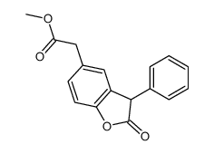 5-Benzofuranacetic acid, 2,3-dihydro-2-oxo-3-phenyl-, methyl ester structure