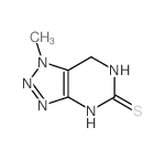 5H-1,2,3-Triazolo[4,5-d]pyrimidine-5-thione, 1,4,6, 7-tetrahydro-1-methyl-结构式