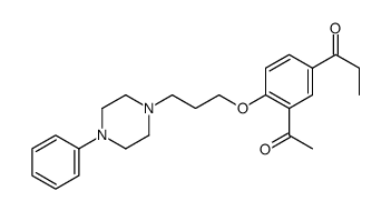 1-[3-acetyl-4-[3-(4-phenylpiperazin-1-yl)propoxy]phenyl]propan-1-one结构式