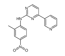 N-(2-甲基-4-硝基苯基)-4-(3-吡啶基)-2-嘧啶胺结构式