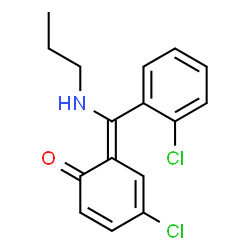 2-(Propylimino-(2-chlorophenyl)methyl)-4-chlorophenol Structure