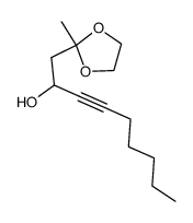 1-(2-methyl-1,3-dioxolan-2-yl)non-3-yn-2-ol结构式