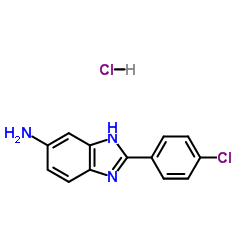 2-(4-CHLORO-PHENYL)-1H-BENZOIMIDAZOL-5-YLAMINE HCL结构式