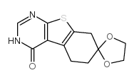 Spiro[[1]benzothieno[2,3-d]pyrimidine-7(4H),2'-[1,3]dioxolan]-4-one, 1,5,6,8-tetrahydro-结构式