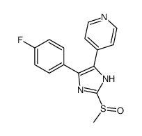 4-[4-(4-fluorophenyl)-2-methylsulfinyl-1H-imidazol-5-yl]pyridine结构式