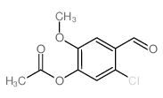 Benzaldehyde,4-(acetyloxy)-2-chloro-5-methoxy- structure