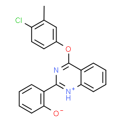 2-[4-(4-chloro-3-methylphenoxy)-2-quinazolinyl]phenol Structure