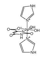 [Ni(1,2,3,6-tetrahydro-2,6-dioxo-4-pyrimidinecarboxylic acid(-2H))(H2O)2(im)2]结构式