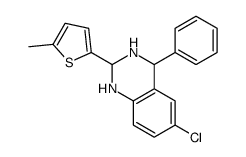 6-chloro-2-(5-methylthiophen-2-yl)-4-phenyl-1,2,3,4-tetrahydroquinazoline结构式