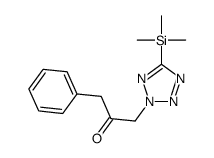 1-phenyl-3-(5-trimethylsilyltetrazol-2-yl)propan-2-one结构式