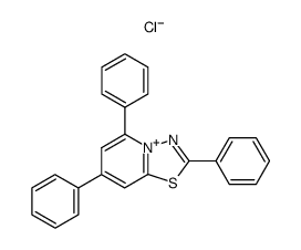 2,5,7-triphenyl-[1,3,4]thiadiazolo[3,2-a]pyridin-4-ium chloride结构式