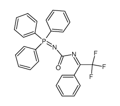 N-(1-phenyl-2,2,2-trifluoroethylidene)-N'-(triphenylphosphoranediyl)urea结构式