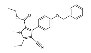 3-(4-benzyloxy-phenyl)-4-cyano-5-ethyl-1-methyl-1H-pyrrole-2-carboxylic acid ethyl ester结构式