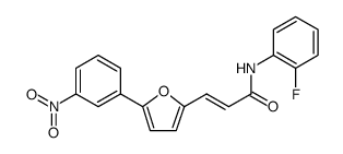 2-Propenamide, N-(2-fluorophenyl)-3-[5-(3-nitrophenyl)-2-furanyl]-, (2E) Structure