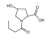 trans-4-hydroxy-1-(1-oxobutyl)-L-proline结构式
