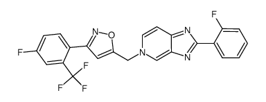 5-((3-(2-trifluoromethyl-4-fluorophenyl)isoxazol-5-yl)methyl)-2-(2-fluorophenyl)-5H-imidazo[4,5-c]pyridine结构式