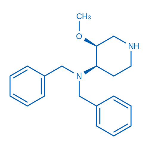 (3S,4R)-N,N-二苄基-3-甲氧基哌啶-4-胺结构式