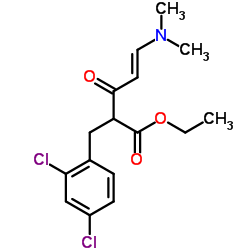 Ethyl (4E)-2-(2,4-dichlorobenzyl)-5-(dimethylamino)-3-oxo-4-pentenoate Structure