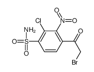 4-(2-bromoacetyl)-2-chloro-3-nitrobenzenesulfonamide结构式