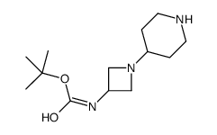 tert-butyl N-(1-piperidin-4-ylazetidin-3-yl)carbamate Structure