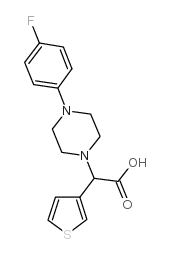 [4-(4-氟苯基)哌嗪-1-基]噻吩-3-乙酸结构式