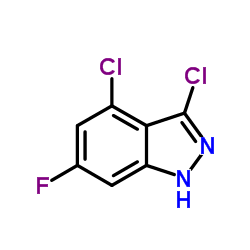 3,4-DICHLORO-6-FLUORO-(1H)INDAZOLE结构式