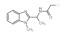 2-chloro-N-[1-(1-methyl-1H-benzimidazol-2-yl)ethyl]acetamide structure