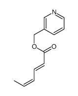 pyridin-3-ylmethyl hexa-2,4-dienoate Structure