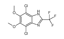 4,7-dichloro-5,6-dimethoxy-2-(trifluoromethyl)-1H-benzimidazole结构式