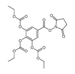 2,5-dioxopyrrolidin-1-yl 3,4,5-tris((ethoxycarbonyl)oxy)benzoate结构式