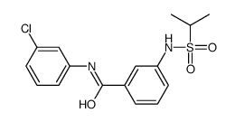 N-(3-chlorophenyl)-3-(propan-2-ylsulfonylamino)benzamide结构式