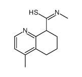 N,4-dimethyl-5,6,7,8-tetrahydroquinoline-8-carbothioamide结构式