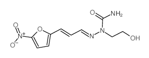 Hydrazinecarboxamide,1-(2-hydroxyethyl)-2-[3-(5-nitro-2-furanyl)-2-propen-1-ylidene]- structure