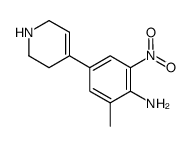 6-methyl-2-nitro-4-(1,2,3,6-tetrahydropyridin-4-yl)benzenamine结构式
