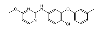 N-[4-chloro-3-(3-methylphenoxy)phenyl]-4-methoxypyrimidin-2-amine结构式