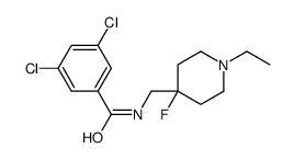 3,5-dichloro-N-[(1-ethyl-4-fluoropiperidin-4-yl)methyl]benzamide结构式