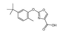 2-(5-tert-butyl-2-methylphenoxy)-1,3-oxazole-4-carboxylic acid结构式