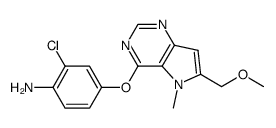 2-chloro-4-{[6-(methoxymethyl)-5-methyl-5H-pyrrolo[3,2-d]pyrimidin-4-yl]oxy}aniline Structure